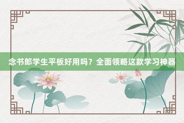 念书郎学生平板好用吗？全面领略这款学习神器